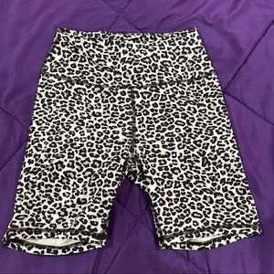 White Leopard Gym Shorts